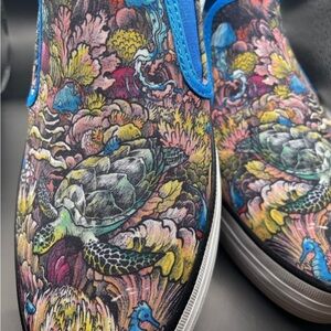 SPERRY Men’s Slip Ons Limited Edition Striper Kerby Rosanes Colloboration NWOT